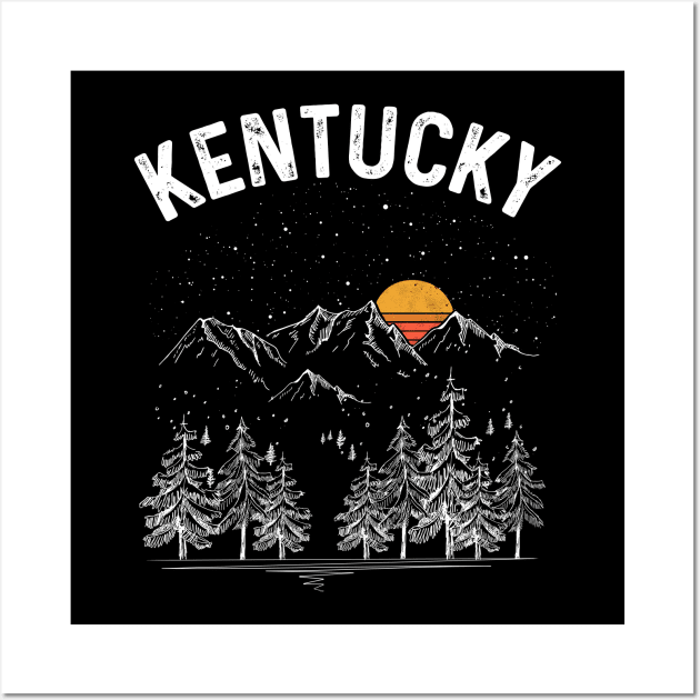 Vintage Retro Kentucky State Wall Art by DanYoungOfficial